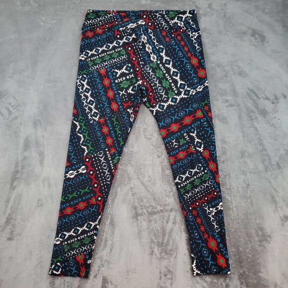 Lot of 3 LuLaRoe Womens Tall & Curvy 2 TC2 Excellent Buttery Soft Leggings Print - Picture 9 of 10